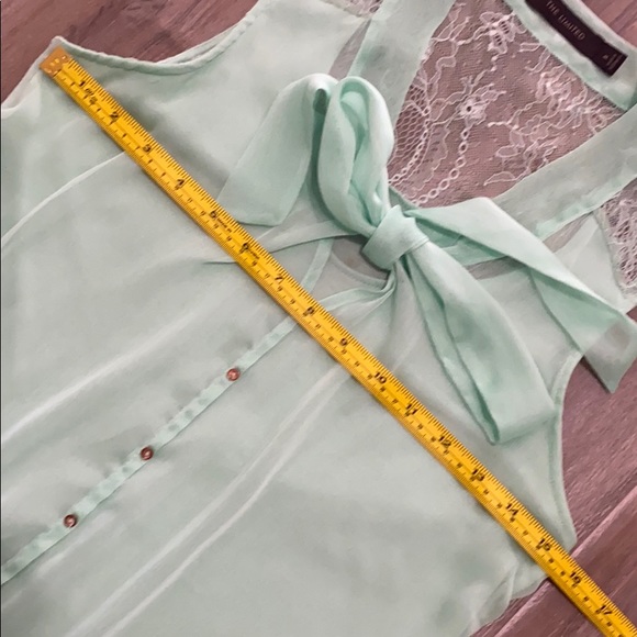 The Limited | Mint Green S/L Top | Lace Detail - Picture 4 of 6